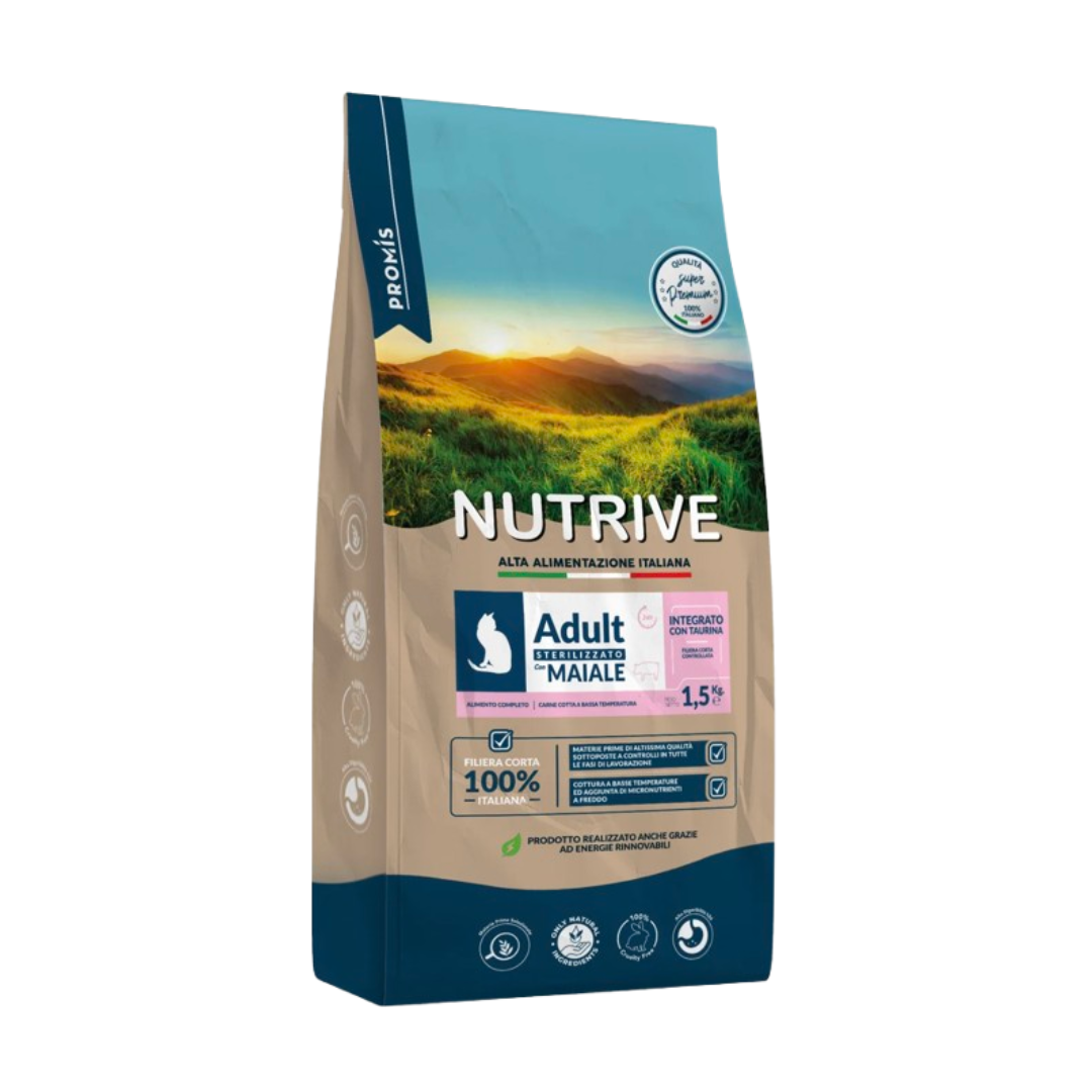 GATTO DRY STERILIZZATO MAIALE - Nutrive