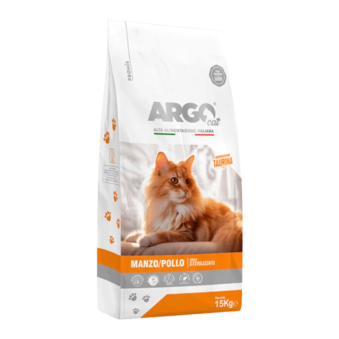 Croccantini per Gatto sterilizzato Manzo/Pollo 15kg - Zampe in Movimento