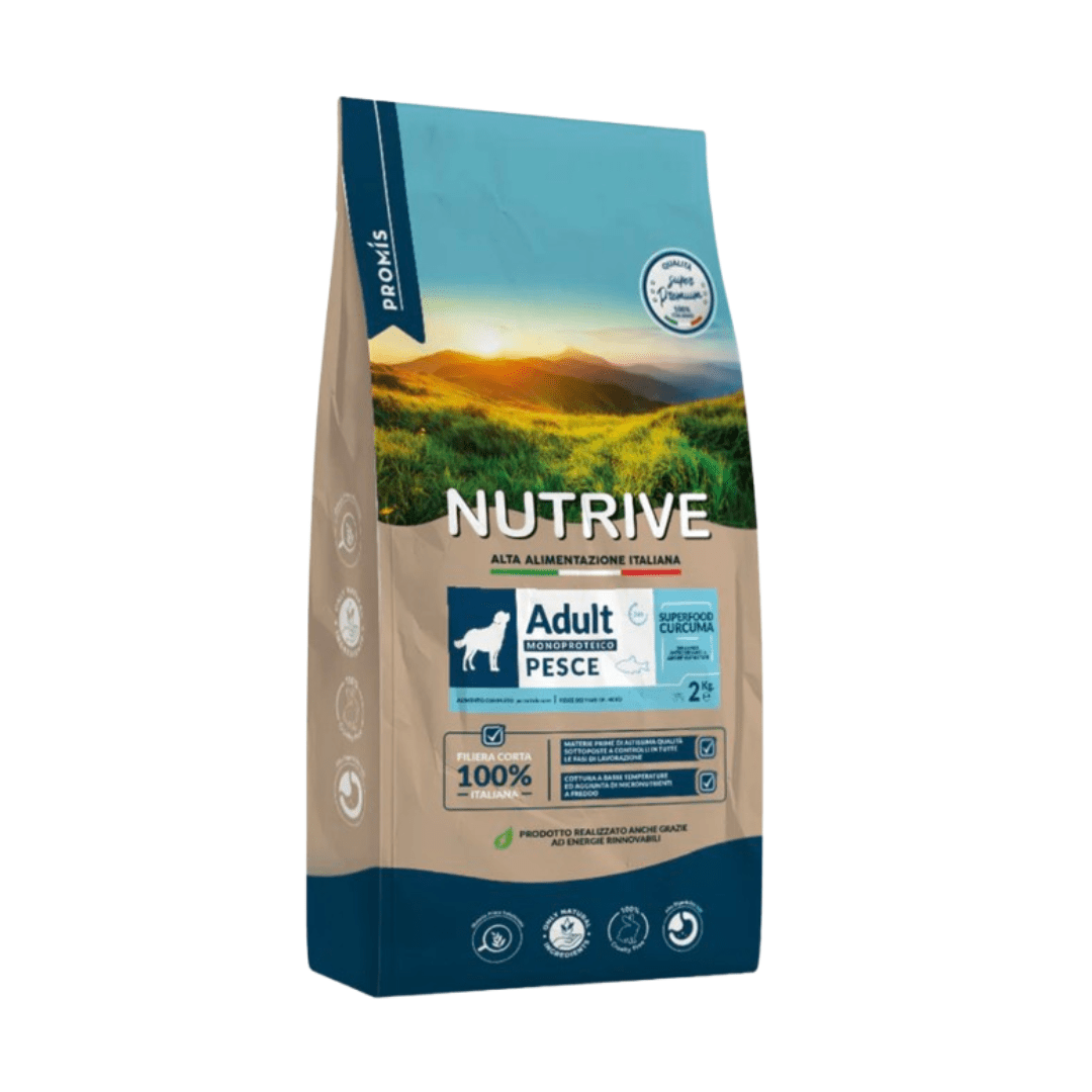 Nutrive ADULT PESCE MONOPROTEICO 2kg CANE - Zampe in Movimento