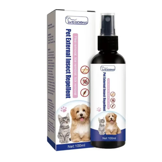 Anti Pulci e Zecche Gocce 100ml | Insetticida Concentrato per Rimozione di Pulci, Pidocchi e Insetti - Formula per Animali Domestici