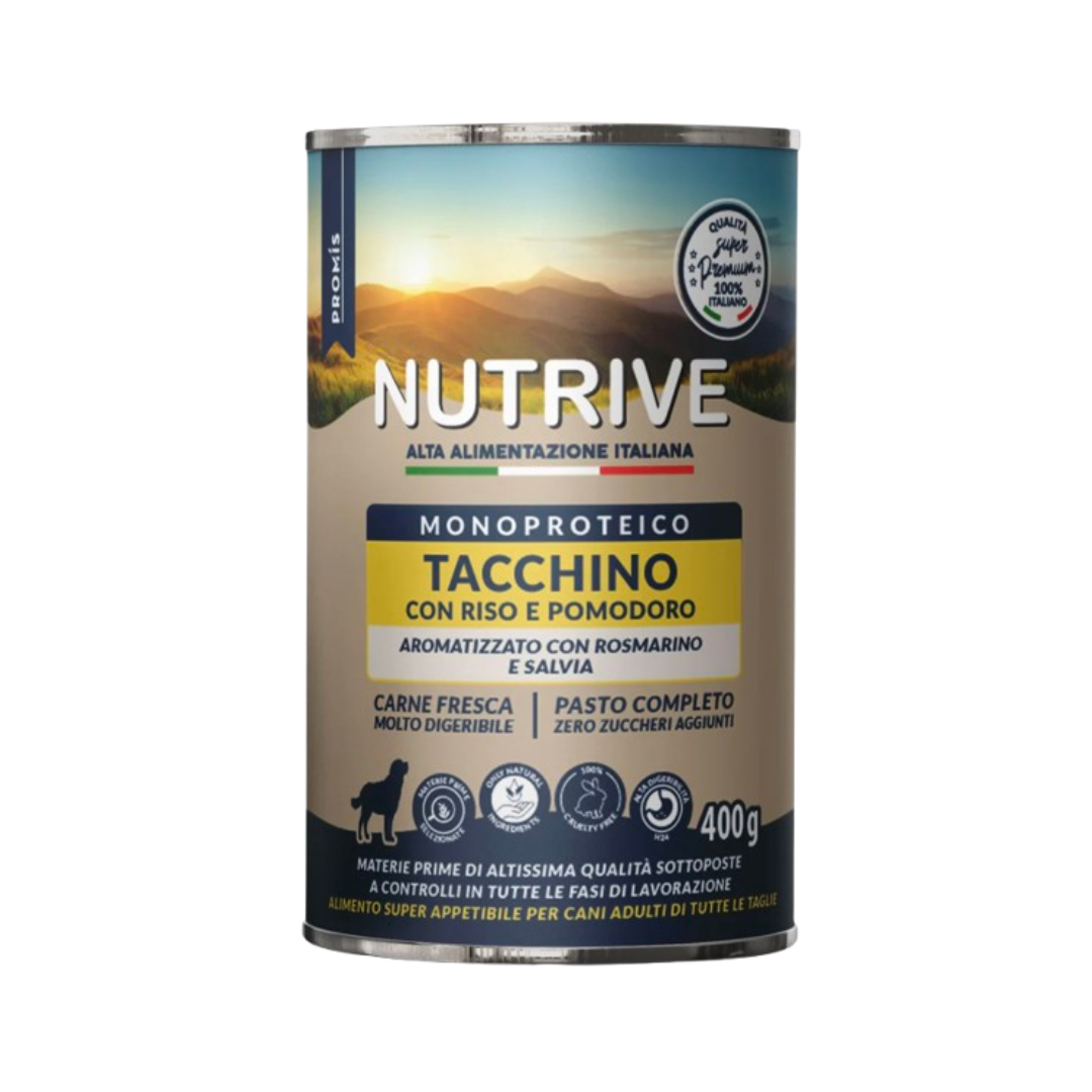 Patè per cani al tacchino con riso e pomodoro