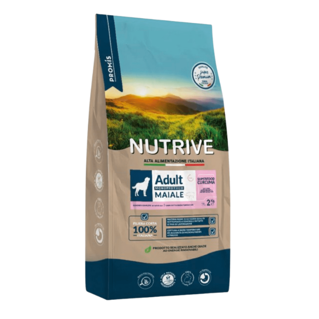 Nutrive ADULT MAIALE MONOPROTEICO 2kg CANE - Zampe in Movimento