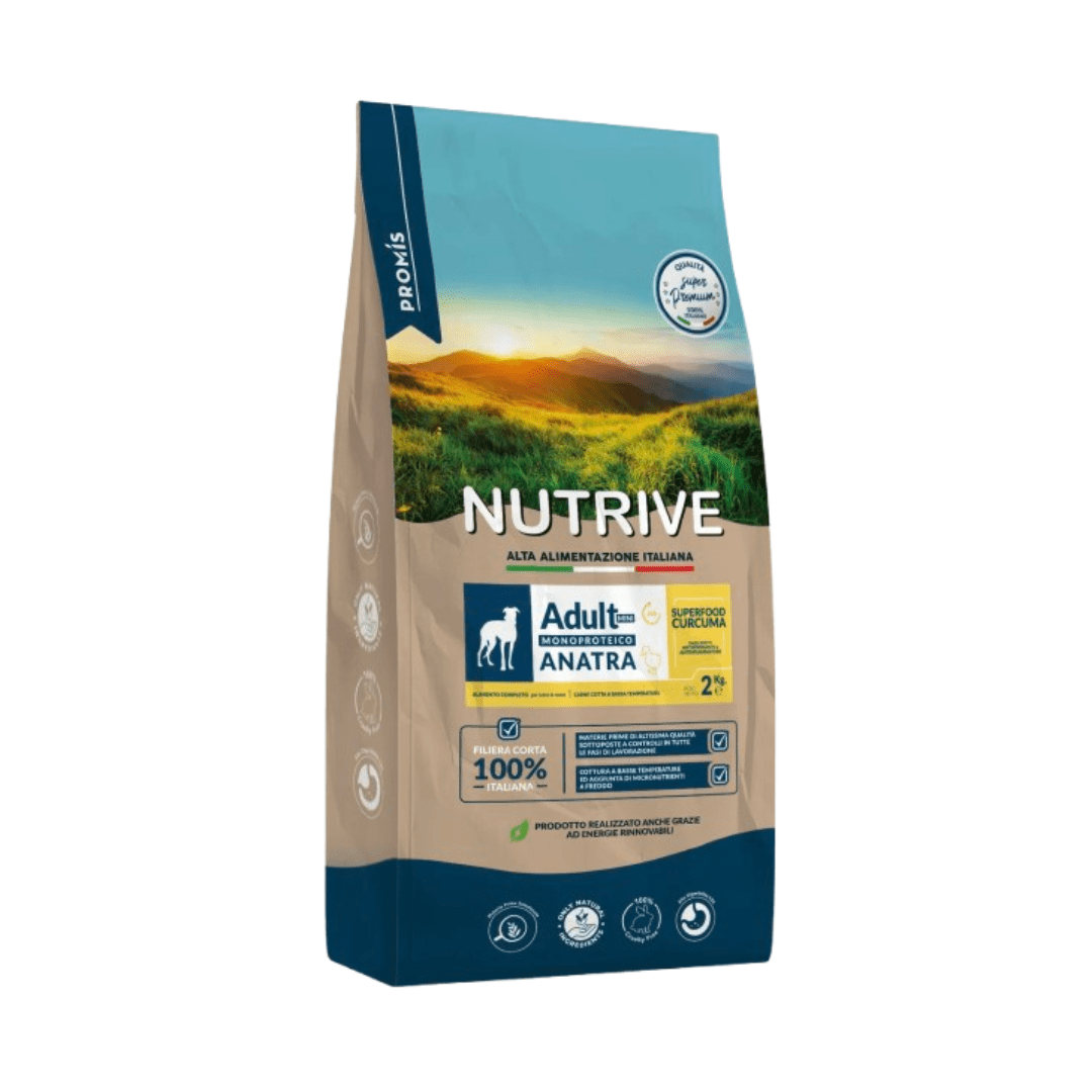 Nutrive ADULT MINI MONOPROTEICO ANATRA 2kg CANE - Zampe in Movimento