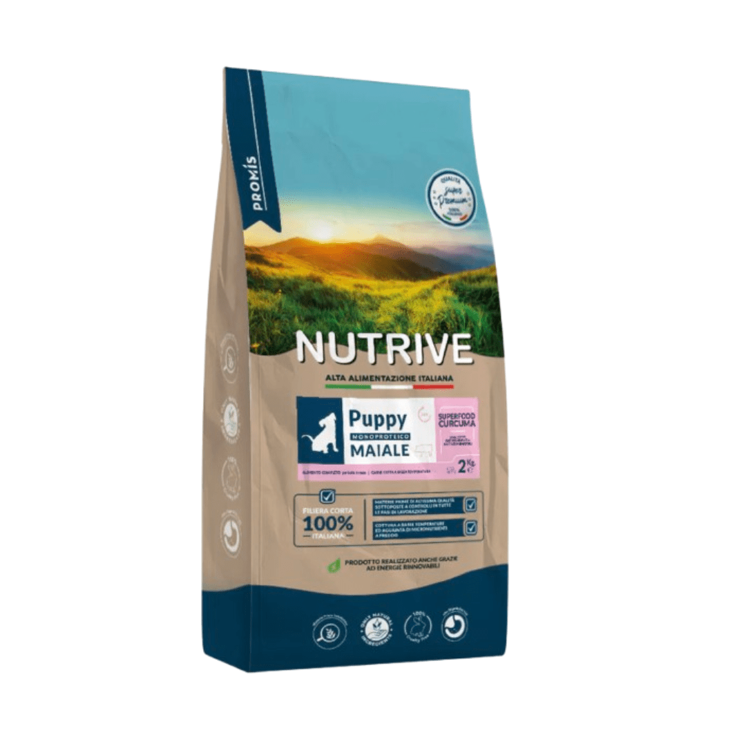 Nutrive PUPPY MAIALE MONOPROTEICO 2kg CANE - Zampe in Movimento